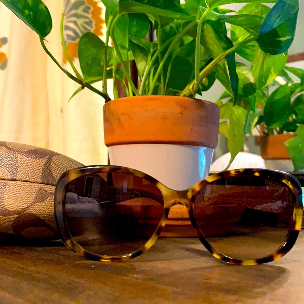 Tortoise shell Coach sunglasses